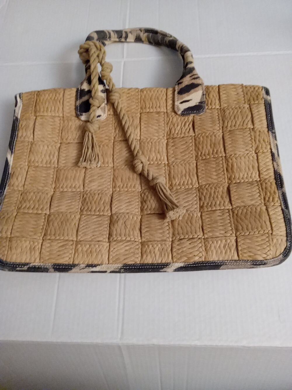 Vince Camuto Women's Orla Tote One Size Jute Zebra Fun and Fabulous